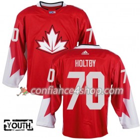 Adidas Maillot de Hockey Canada Braden Holtby 70 Coupe du monde de hockey sur glace 2016 Rouge - Enfant